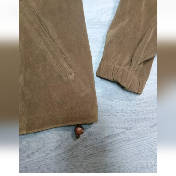 Orvis Women's Full Zip suede feel Jacket Olive Green Tan Size 14 - Picture 2 of 11